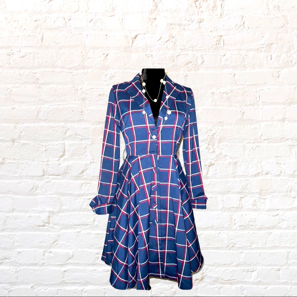 Cute custom business chic dress with belt band